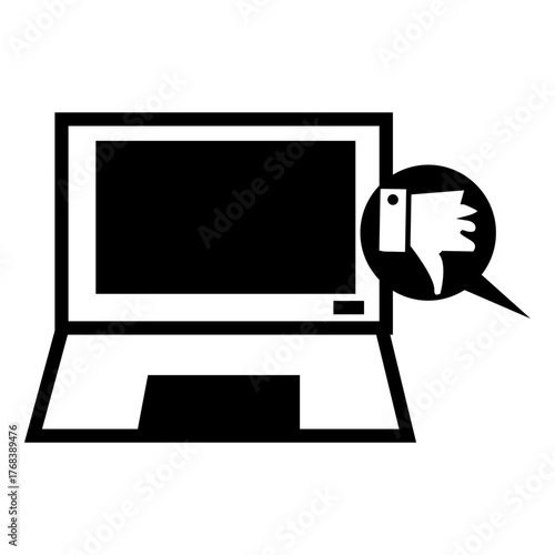 vector illustration of a dislike button