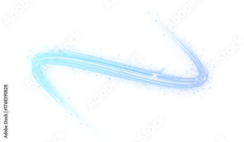 Dynamic abstract motion lines with shimmer particles.