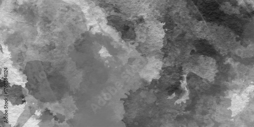 Abstract Smoke black and white colors watercolor, monochrome black and white ink effect water color illustration, abstract watercolor black grunge background design.