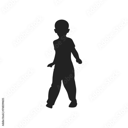 silhouette of children playing