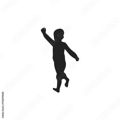 silhouette of children playing