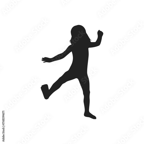 silhouette of children playing