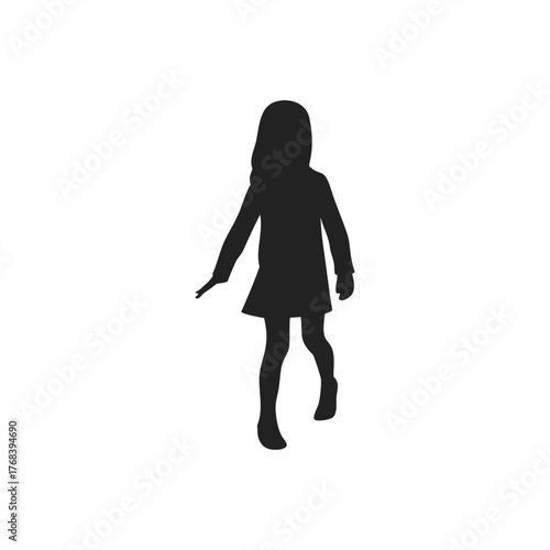 silhouette of children playing