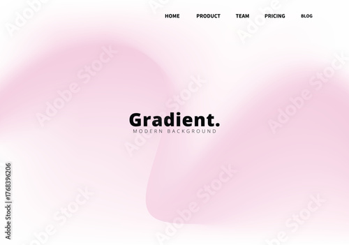 Minimalist abstract gradient background with soft pink and white tones, showcasing the word gradient in a clean, modern font, perfect for website headers and digital presentations