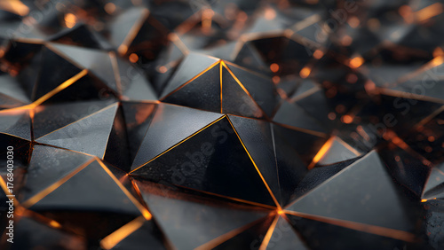 Fototapeta Naklejka Na Ścianę i Meble -  macro of realistic 3d triangle futuristic appearance of an abstract background	