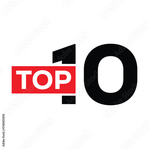 Modern graphic featuring "Top 10 Event" in bold black and red text, ideal for promoting lists, event highlights, rankings, blog posts, or social media announcements.