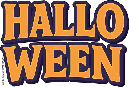 Illustration of a Halloween text effect, editable with graphic style