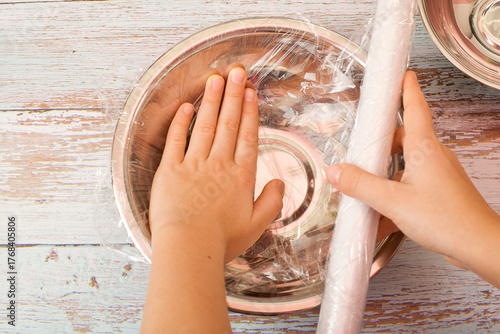 Step by step. How to create a vintage wooden fake vase. Step 2 from 6.