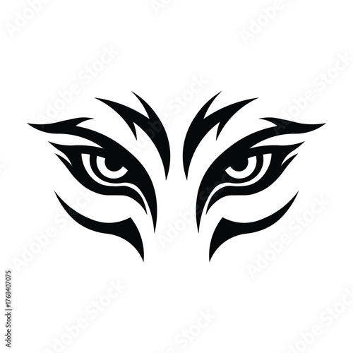 Intense tiger eyes graphic