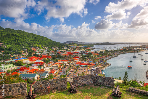 Fototapeta Naklejka Na Ścianę i Meble -  Marigot, St. Martin Town Skyline 570
