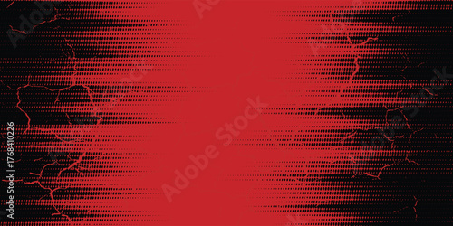 Halftone dots red and blue color pattern gradient grunge texture background. Dot pop art comic sport style vector illustration