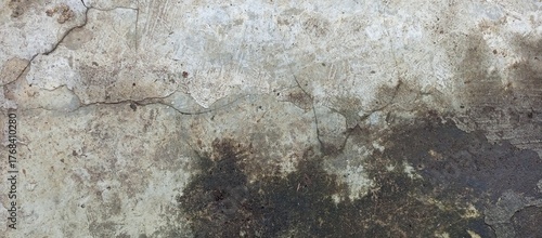 Wet Dirty Cracked Concrete Floor Grunge Texture