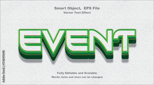 Event 3d word celebration, party, festival, highlight, occasion and creative typography.