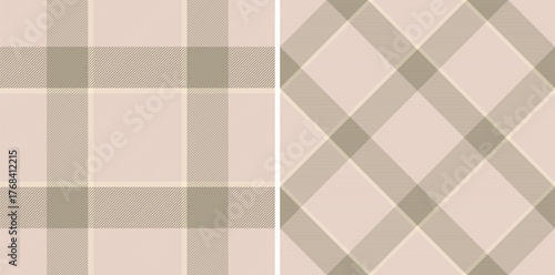 Background tartan plaid of vector fabric check with a textile seamless texture pattern. Set in popular colors. Fashion trends.