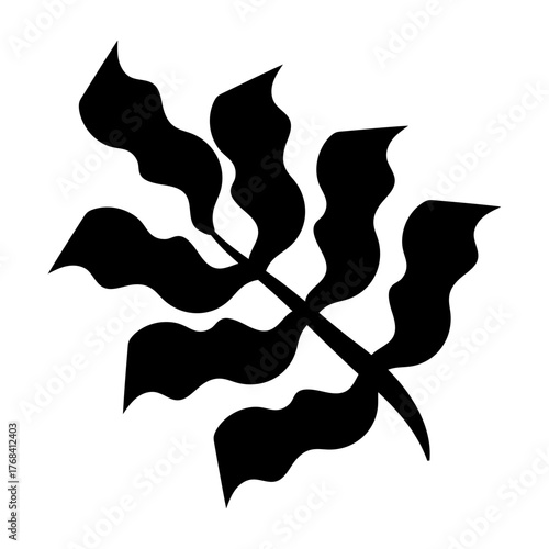 Filled style icon representing a stem