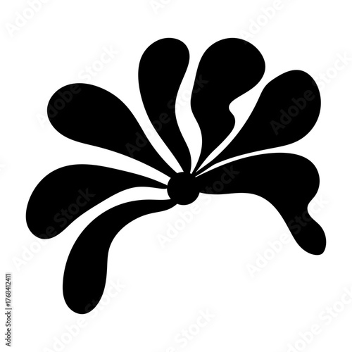 Filled style icon representing a hibiscus flower