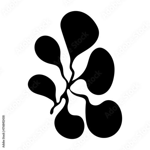 Glyph style icon showing orchid plant