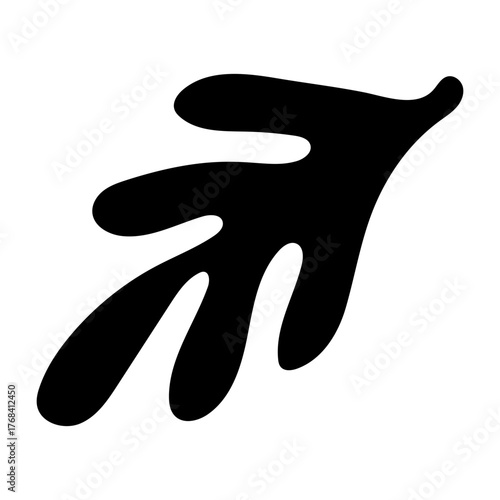 Filled style icon representing an oak leaf