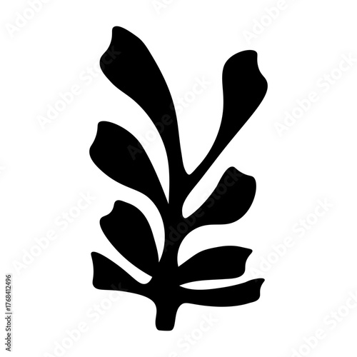 A solid style icon depicting an ethereal foliage