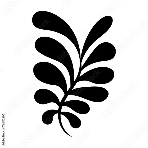 Filled style icon representing a stem