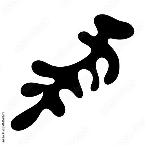 Filled style icon representing a seaweed