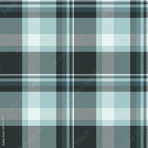 Effect check pattern seamless, irish plaid textile vector. Equal background fabric tartan texture in dark and pastel colors.