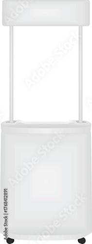 White promotional stand. vector illustration