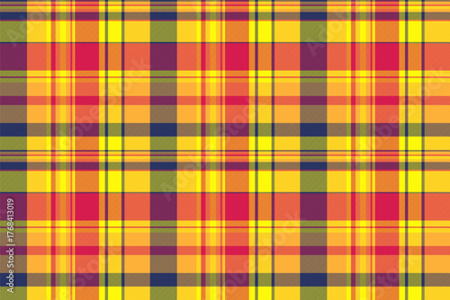 Femininity check textile seamless, 2025 background plaid vector. Nobility pattern tartan texture fabric in amber and bright colors.