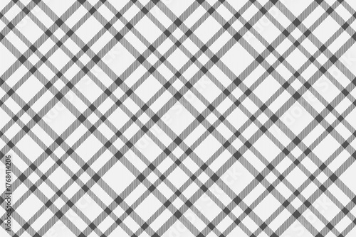 Modern textile check plaid, handsome vector background texture. Wide pattern fabric tartan seamless in white and neutral colors.