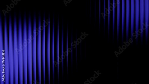 glass effect bright color glow video of dark blue on black backdrop for cover design