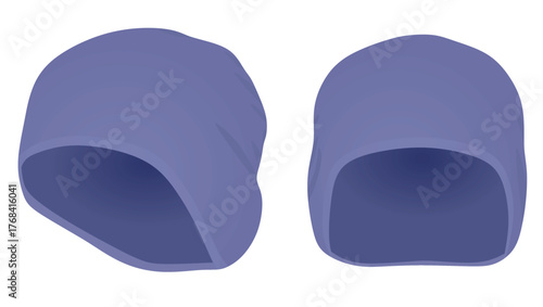 Blue winter hat. vector illustration	
