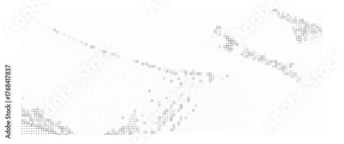 Gradient halftone dots pattern texture background. Abstract stains and splashes. Polka dots backdrop. Modern dotted template vector illustration for design, covers, web  banners