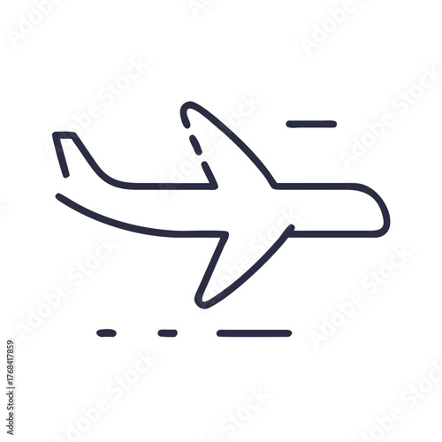 Airplane 2D Flat Icon