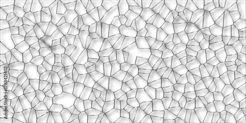 white Broken Stained Glass Background with golden lines. Broken glass effect texture vector design .Geometric Irregular Shapes, 3D Shadow Effect, .Multicolored geometric wattled mosaic pattern .