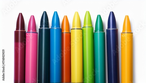 Set Of Colorful Crayons Icon For Web Simple Crayon Sign Design