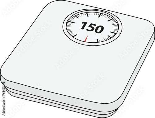 kitchen scale vector illustration