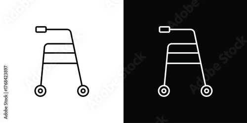 Walker icon editable vector stroke for web designs