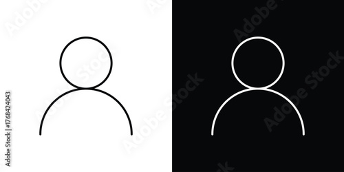 User icon editable vector stroke for web designs