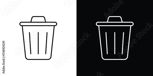 Trash icon editable vector stroke for web designs