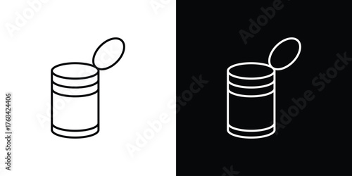 Tin can icon editable vector stroke for web designs