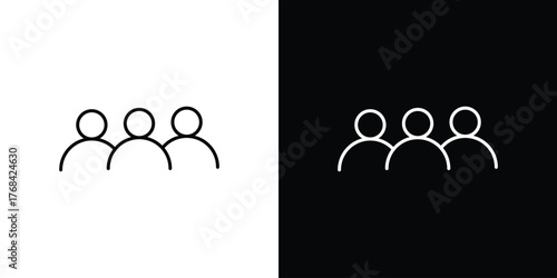 Team icon editable vector stroke for web designs