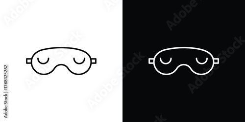 Sleeping mask icon editable vector stroke for web designs