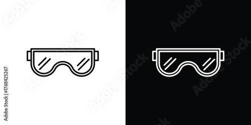 Ski goggles icon editable vector stroke for web designs