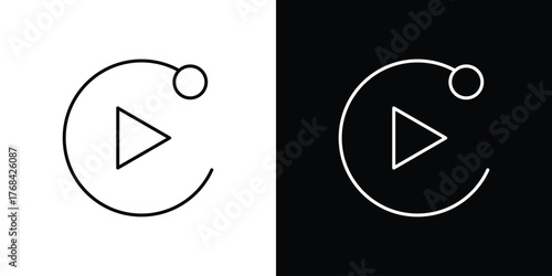 Replay icon editable vector stroke for web designs