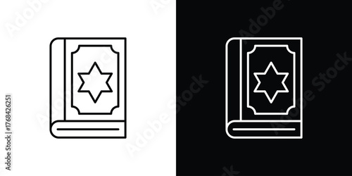 Quran book icon editable vector stroke for web designs