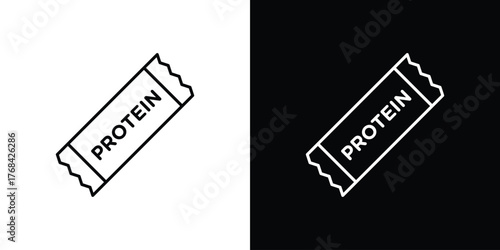 Protein bar icon editable vector stroke for web designs