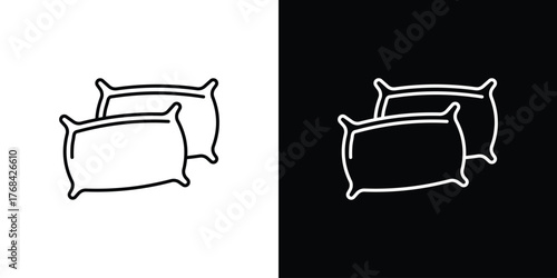 Pillow icon editable vector stroke for web designs