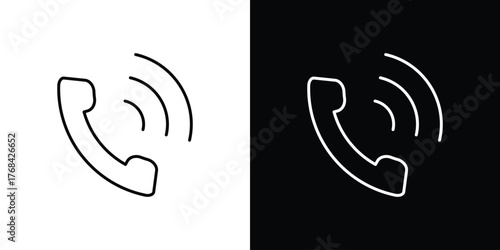 Phone icon editable vector stroke for web designs