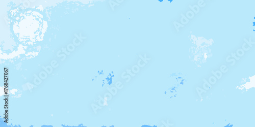 Abstract representation of a swirling blue and white pattern resembling a weather map or satellite image of clouds and land masses