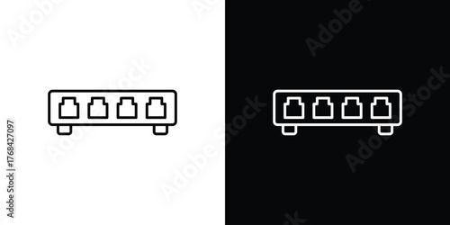 Network switch icon editable vector stroke for web designs